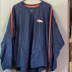 Nike Denver Broncos Navy and Orange pullover Windbreaker